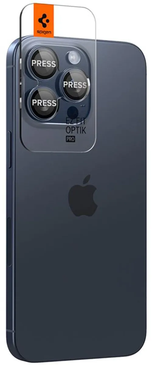 Spigen GlasTR EZ Fit Optik Pro AGL07164 Camera Lens Protector - 2 Stuks - Titanium Blauw
