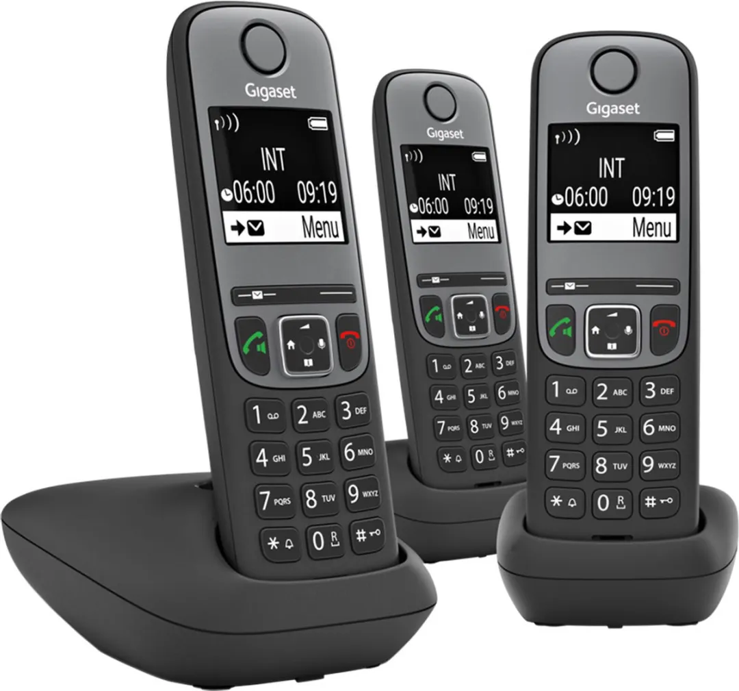 Gigaset A705 Trio DECT Telefoon - 3 Handsets - Zwart