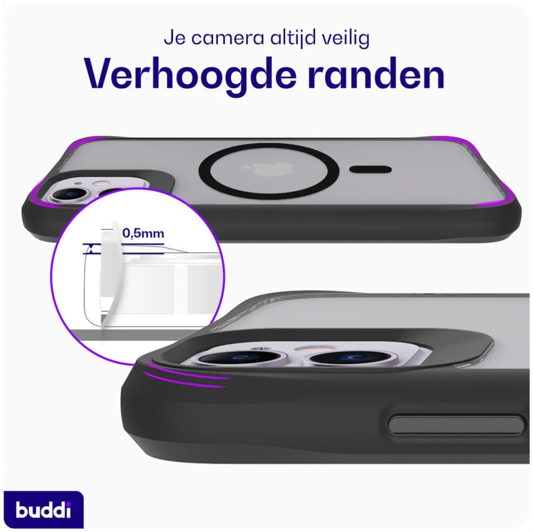 Buddi Hybrid Hoesje iPhone 11 - MagSafe - Matte Zwart