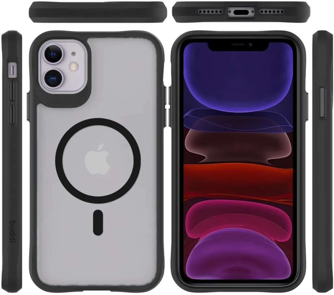 Buddi Hybrid Hoesje iPhone 11 - MagSafe - Matte Zwart - afbeelding 6 van 6