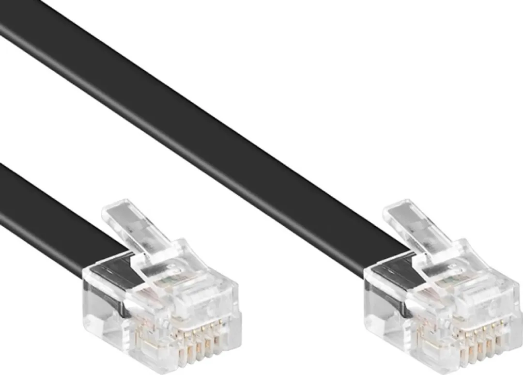 Goobay Wentronic RJ-12 Kabel 15m - 10 Stuks - Zwart
