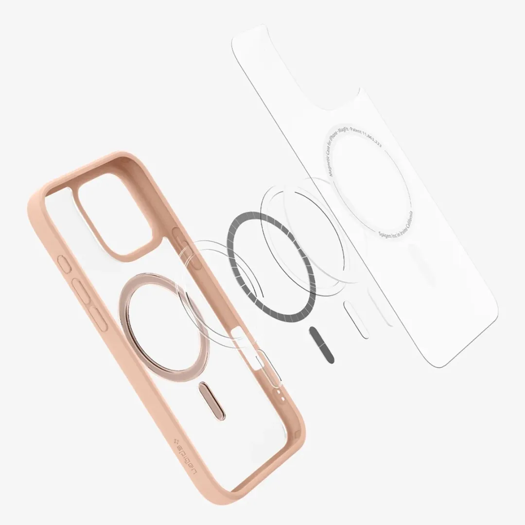 Spigen Ultra Hybrid MagFit ACS08689 Hoesje - iPhone 16 Pro Max - Roze - afbeelding 6 van 6