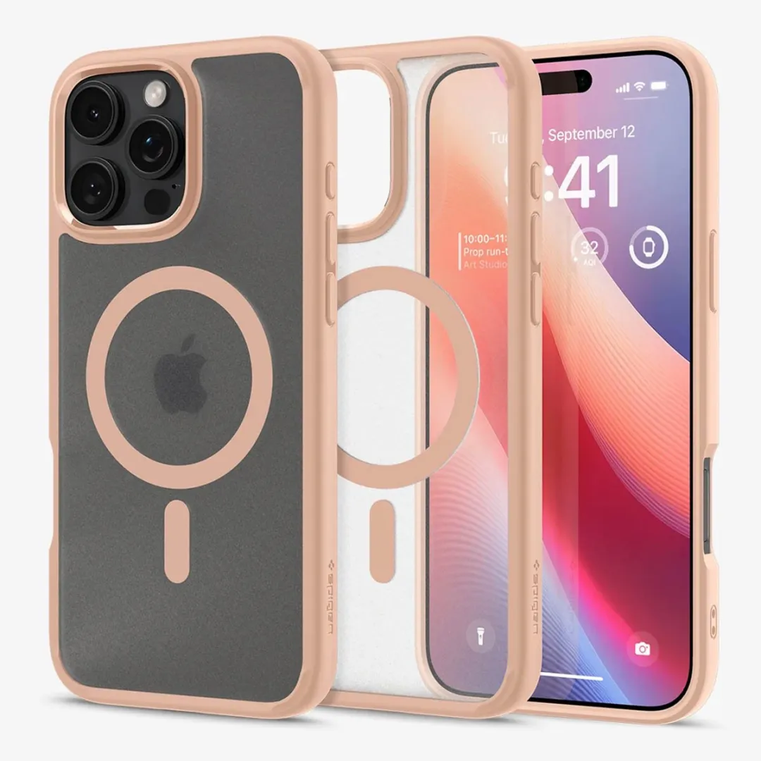 Spigen Ultra Hybrid MagFit ACS08689 Hoesje - iPhone 16 Pro Max - Roze