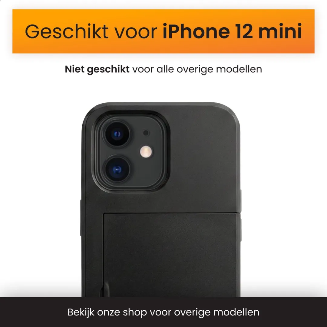 R2B Utrecht iPhone 12 Mini Hoesje - 3 Pasjes - Zwart