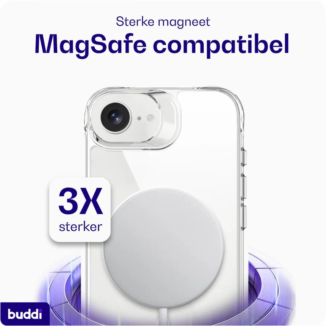 Buddi Core Hoesje iPhone 16/17 - MagSafe - Transparant
