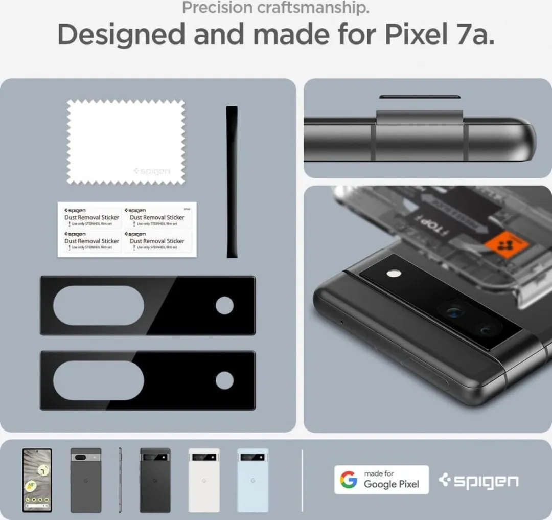 Spigen OPTIK.TR EZ.FIT Cameralensglas - 2 Stuks - Zwart