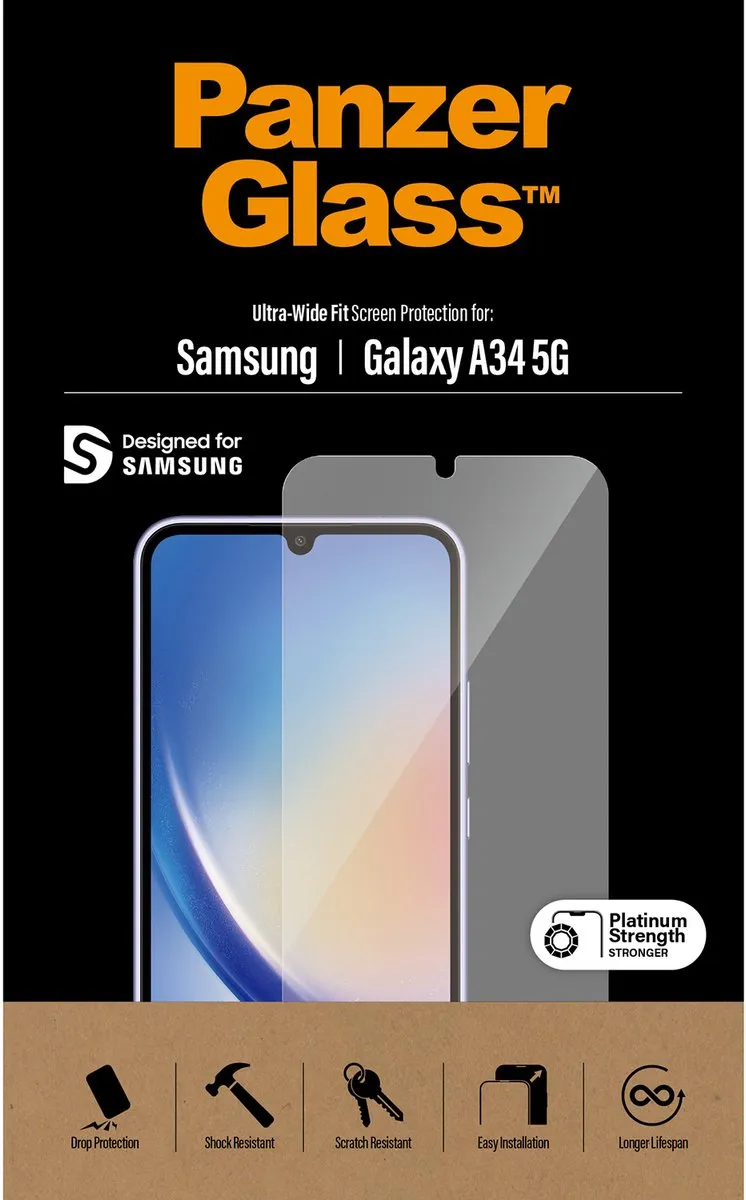 PanzerGlass PZ-7327 Screenprotector Samsung Galaxy A34 - Case Friendly