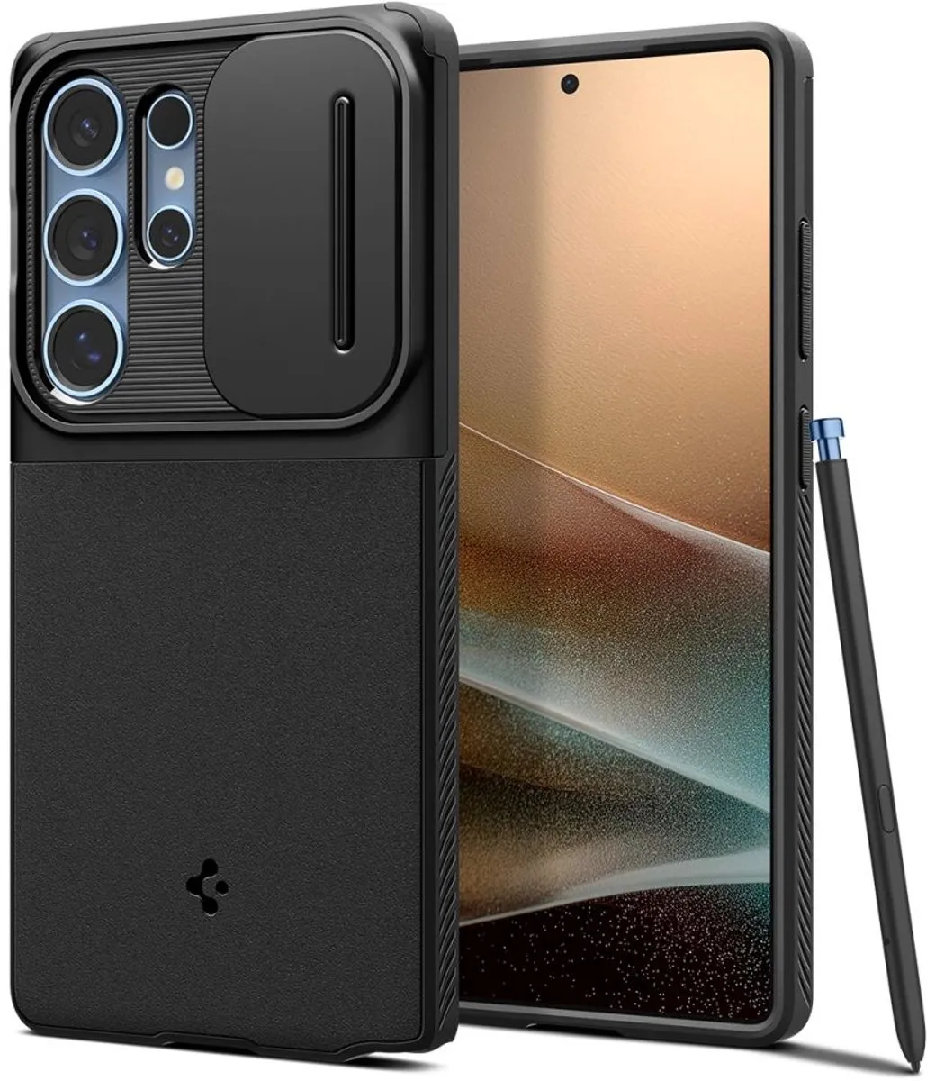 Spigen Optik Armor 13255 Hoesje - Samsung Galaxy S25 Ultra - Zwart