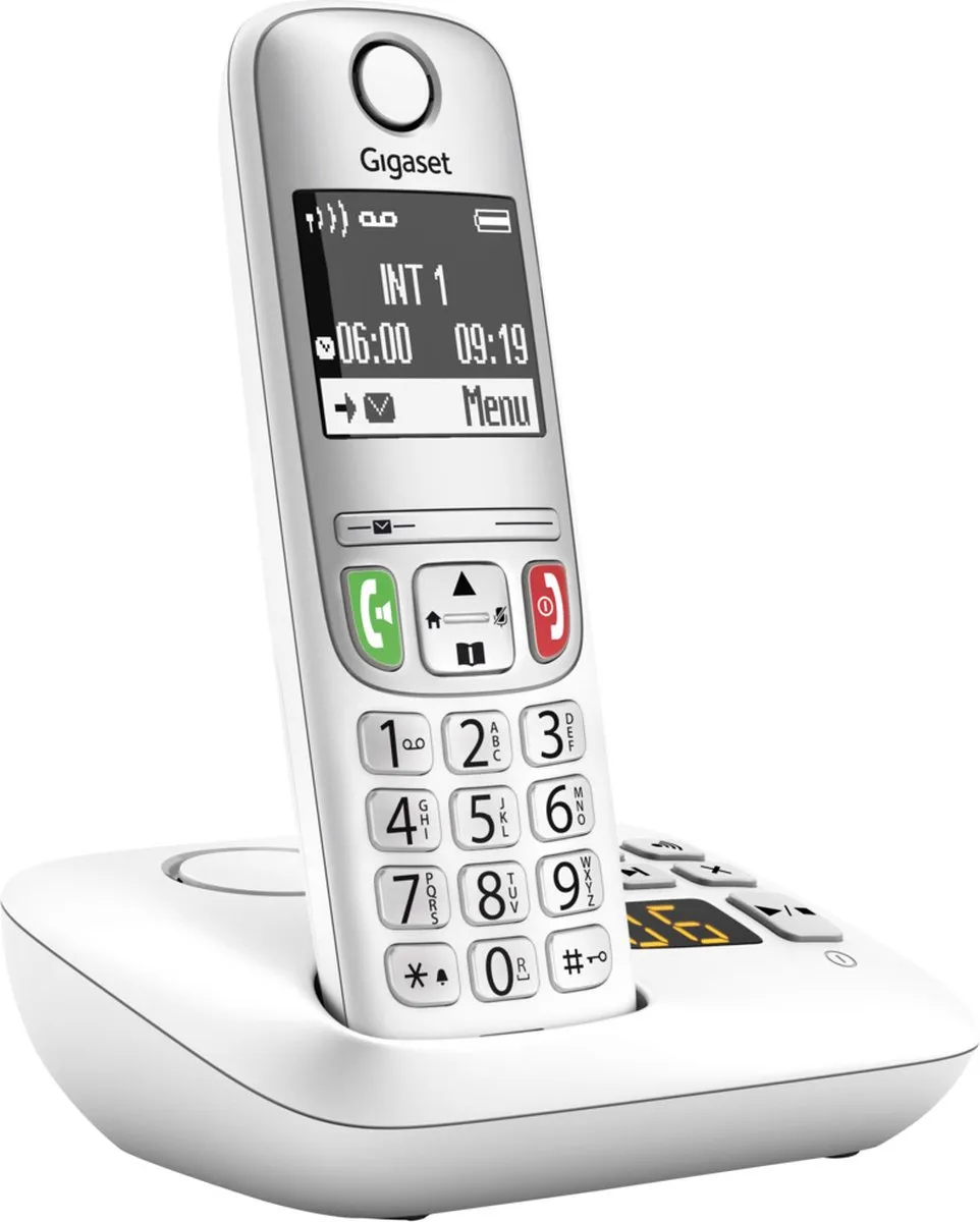 Gigaset A605A - analoge huistelefoon met antwoordapparaat - makkelijk in gebruik - verlichte toetsen -  wit