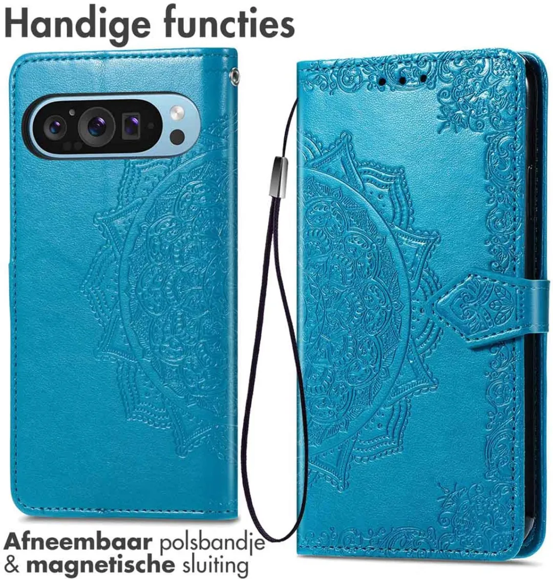 Imoshion Mandala Bookcase Hoesje Google Pixel 10/10 Pro - Turquoise