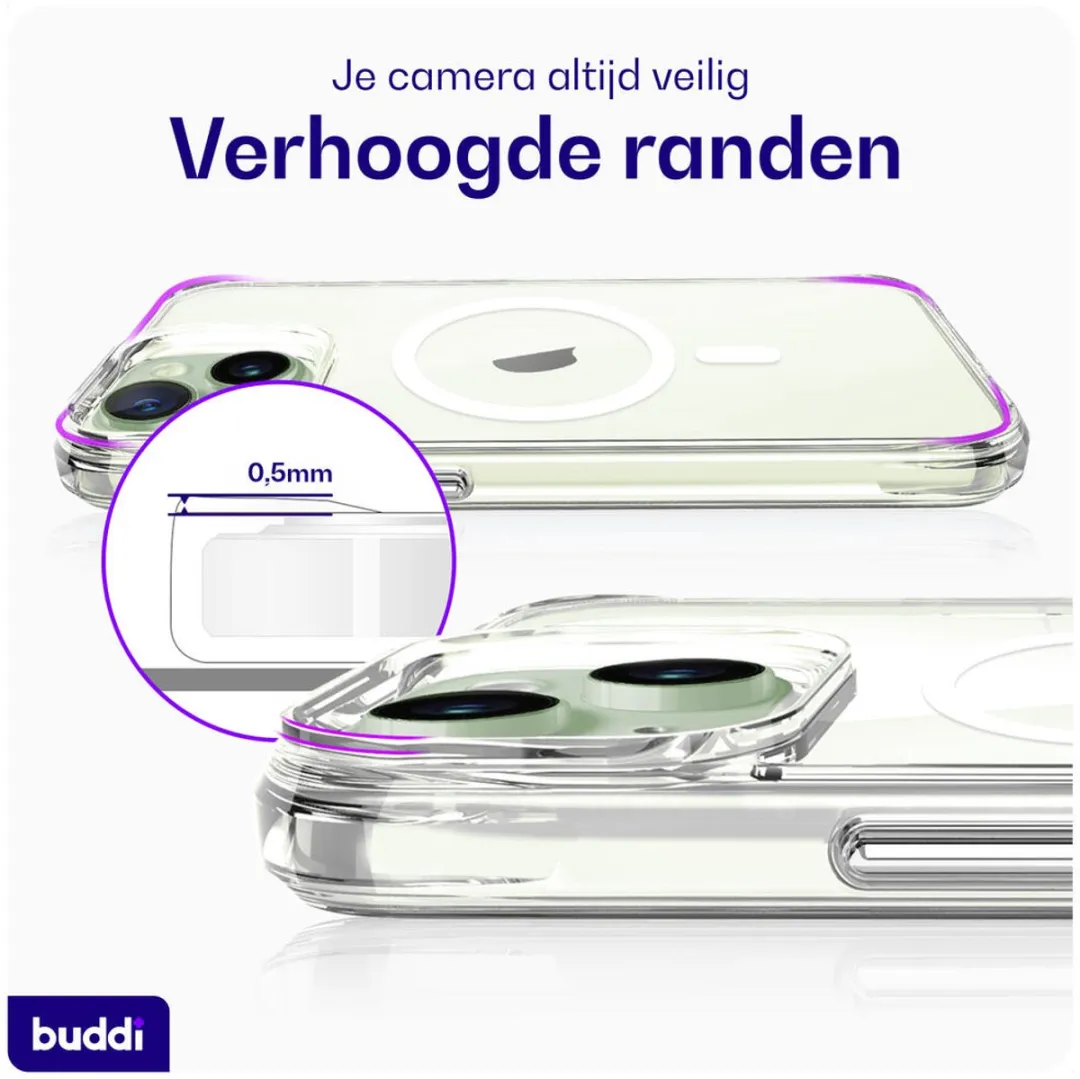 Buddi Core Hoesje iPhone 15 - MagSafe - Transparant