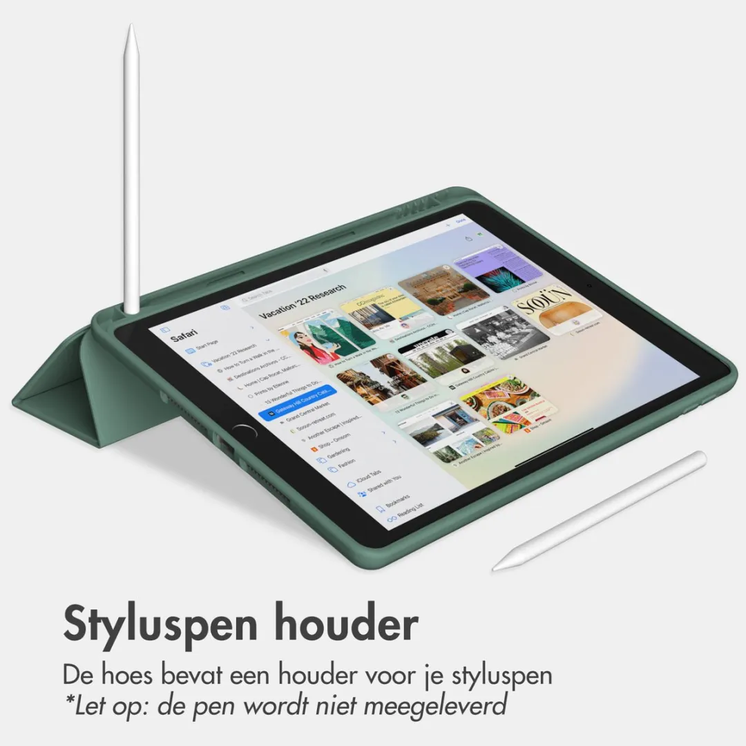 Accezz Tablethoes SH00071320 - Apple iPad 5/6 9.7" - Donkergroen - afbeelding 6 van 6