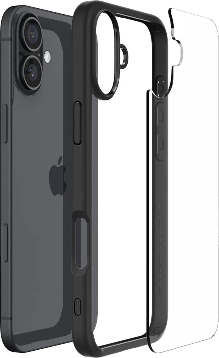 Spigen Ultra Hybrid Backcover ACS08072 - iPhone 16 Plus - Matte Black - afbeelding 6 van 6