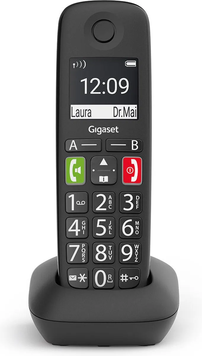 Gigaset E290AR DUO Draadloze Huistelefoon - 2 Handsets - Zwart