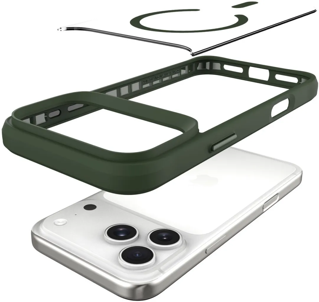 Buddi Hybrid iPhone 17 Pro Hoesje - MagSafe Groen