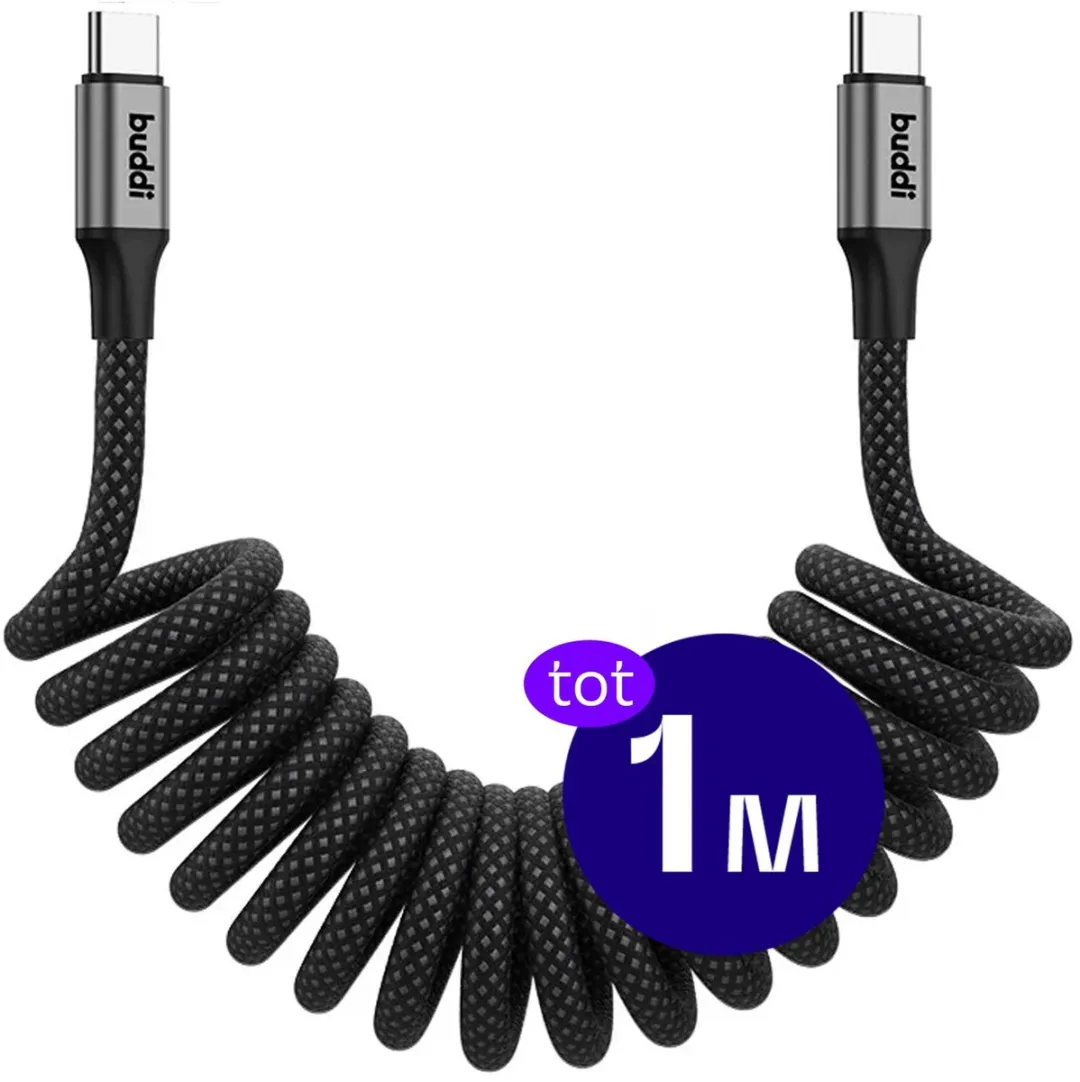 Buddi Flex USB-C Krulkabel 60W