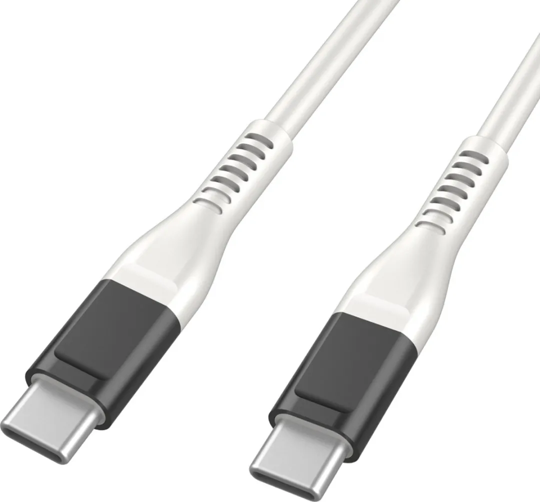 GB USB-C Oplaadkabel Smooth Grey 2m - 60W - Witgrijs