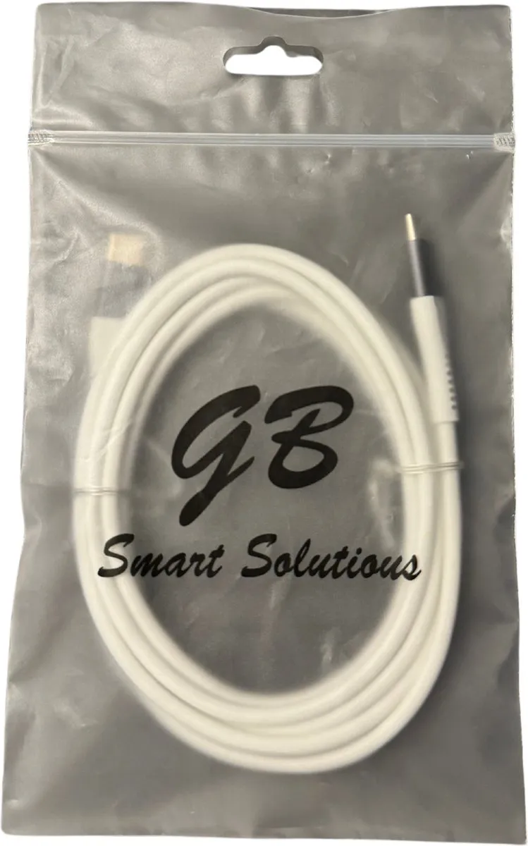 GB USB-C Oplaadkabel Smooth Grey 2m - 60W - Witgrijs