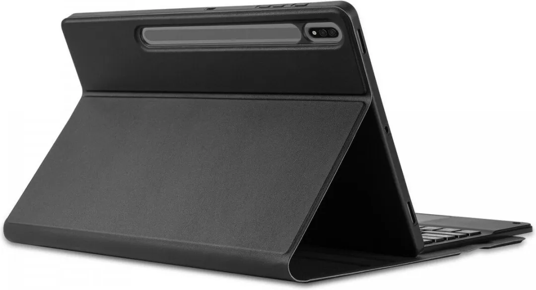 Buddi Zuna Hoes met QWERTY Toetsenbord - Samsung Galaxy Tab S7/S8 Series - 12.4" - Zwart