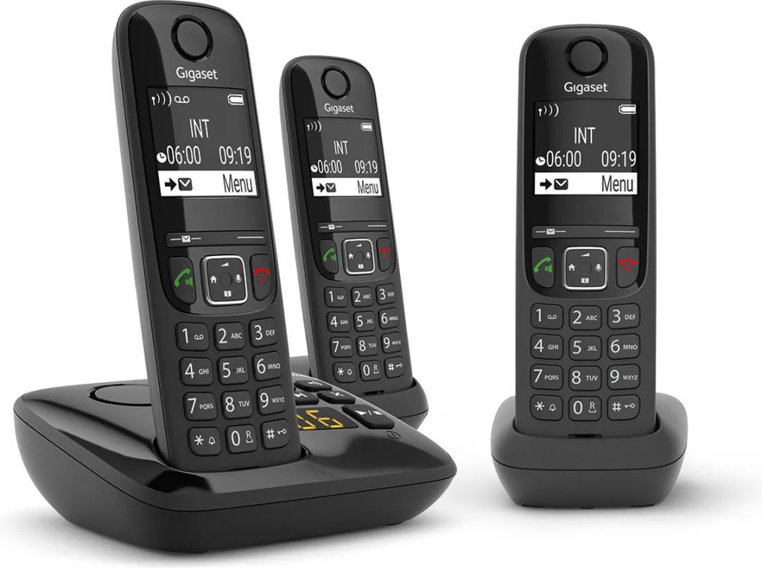 Gigaset AS690A Trio Telefooncentrale - 3 Handsets - Zwart - afbeelding 6 van 6