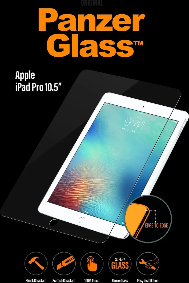 PanzerGlass PZ-2015 Screenprotector - iPad Air 3/Pro 10.5 2019 - Zwart