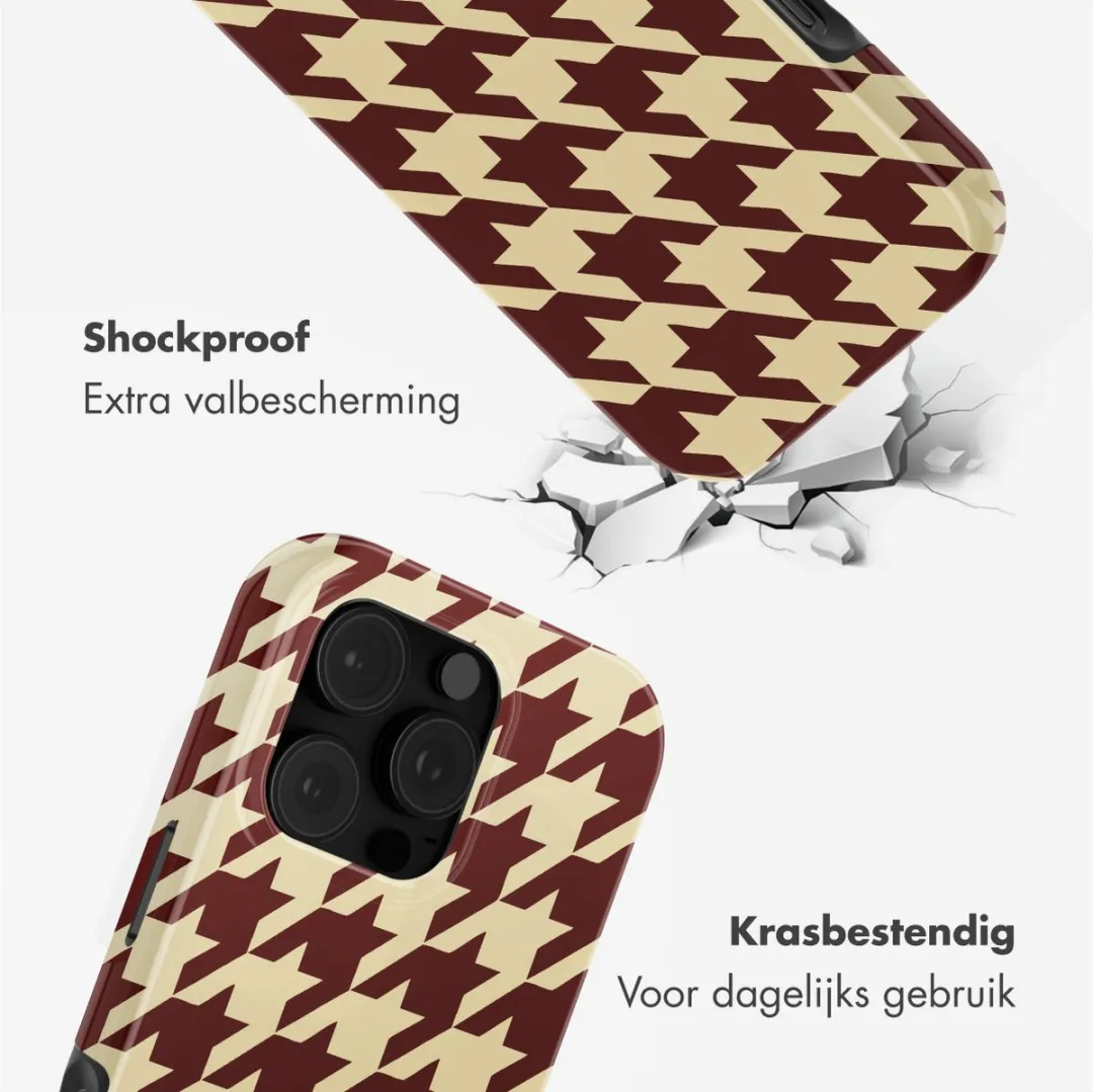Selencia Hoesje iPhone 16 Pro Pied-de-Poule - MagSafe