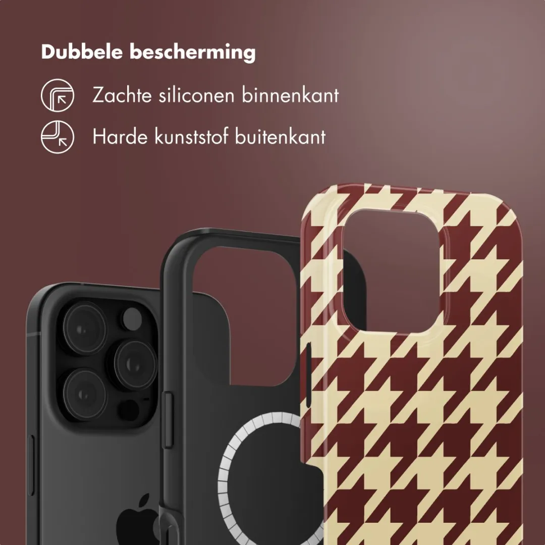 Selencia Hoesje iPhone 16 Pro Pied-de-Poule - MagSafe