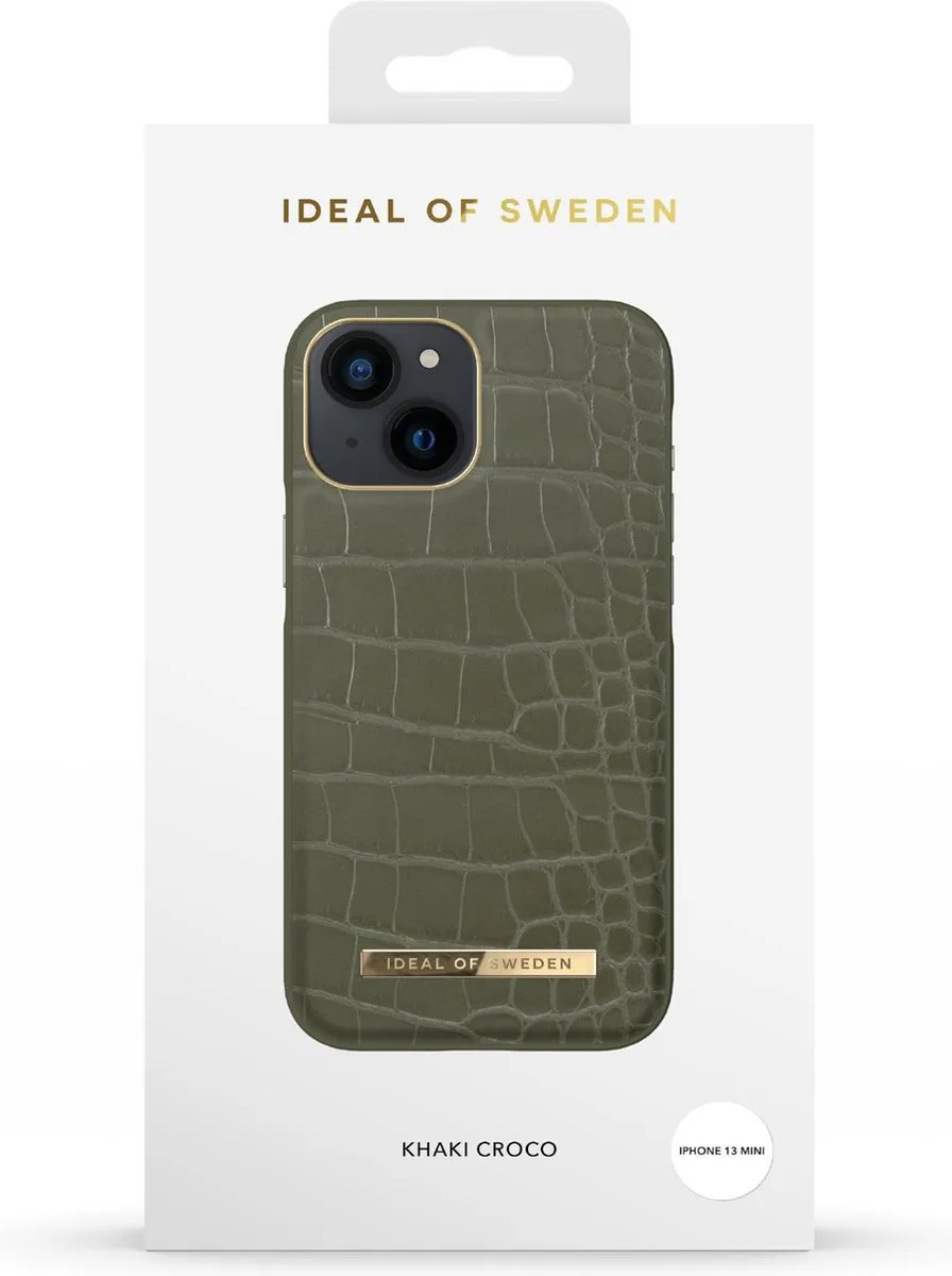 iDeal of Sweden Atelier Case iPhone 13 Mini - Khaki Croco