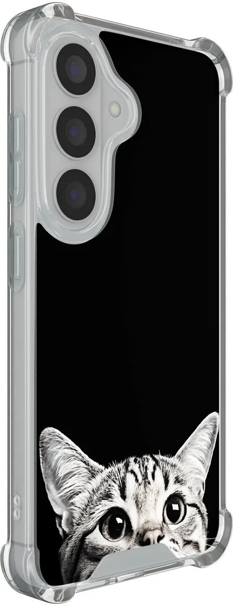 Casevibes Shockproof Hoesje Samsung Galaxy S26 - Kat Kiekeboe - Zwart
