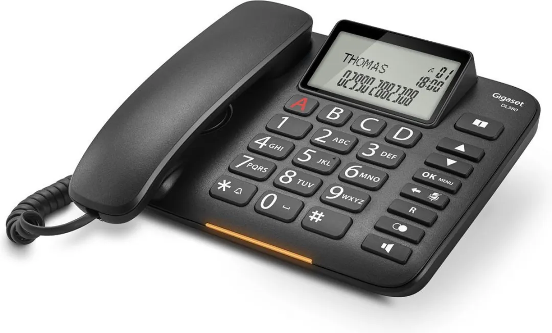 Gigaset DL380 Analoge Telefoon - Zwart - S30350-S217-K101