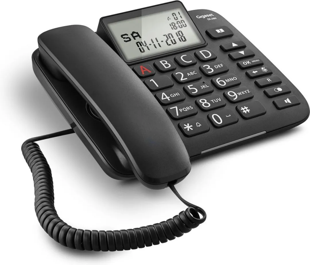 Gigaset DL380 Analoge Telefoon - Zwart - S30350-S217-K101