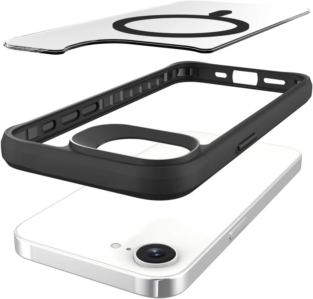 Buddi Hybrid Hoesje iPhone 16/17 - MagSafe Transparant Zwart