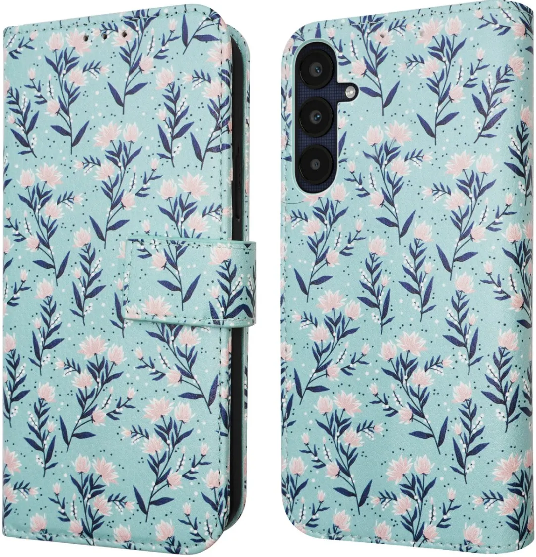 Imoshion Galaxy A25 Hoesje Blue Flowers
