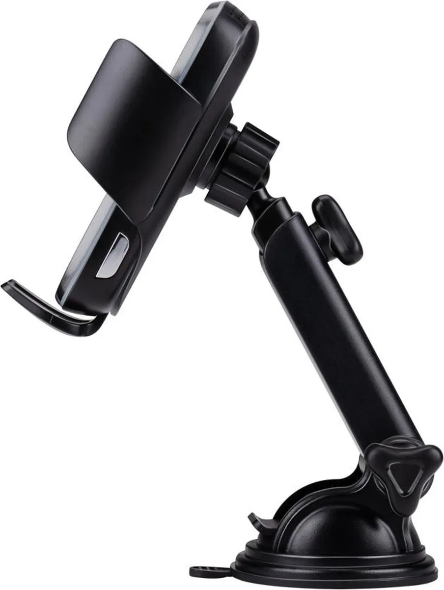 Dunlop Auto Telefoonhouder met Qi Oplader - Zwart
