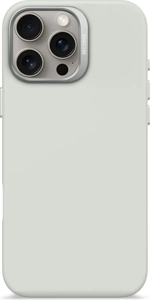 Decoded Siliconen Hoesje iPhone 15 Pro Max - Stone Grijs