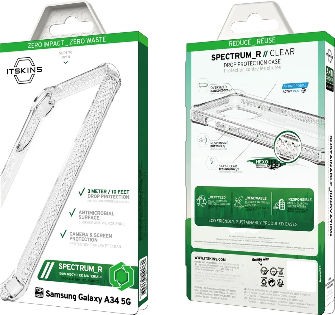 ITSKINS Spectrum R Clear Samsung Galaxy A34 Hoesje - Transparant