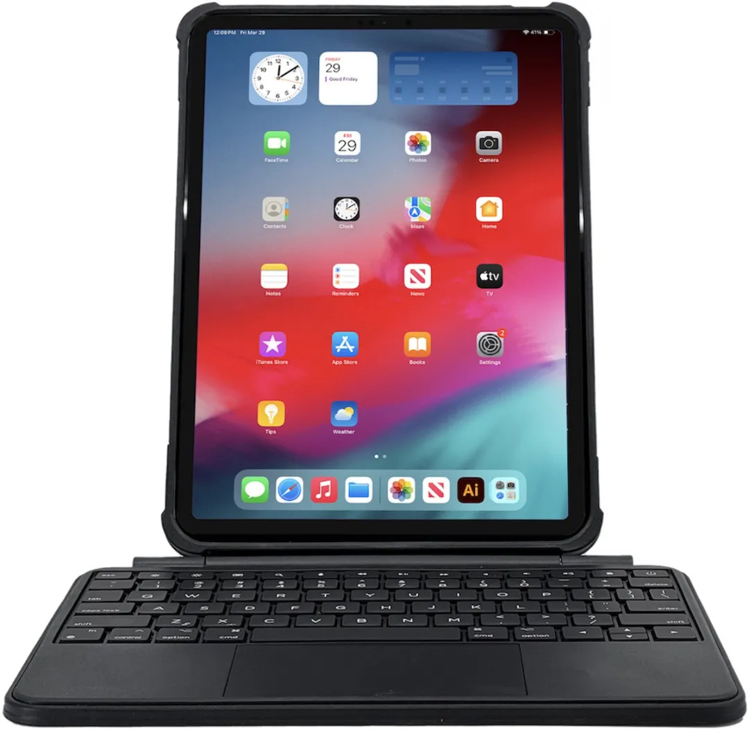 Macally IPKBCASE11 Toetsenbord Folio Hoes - iPad 11e/10e Gen - Donker grijs