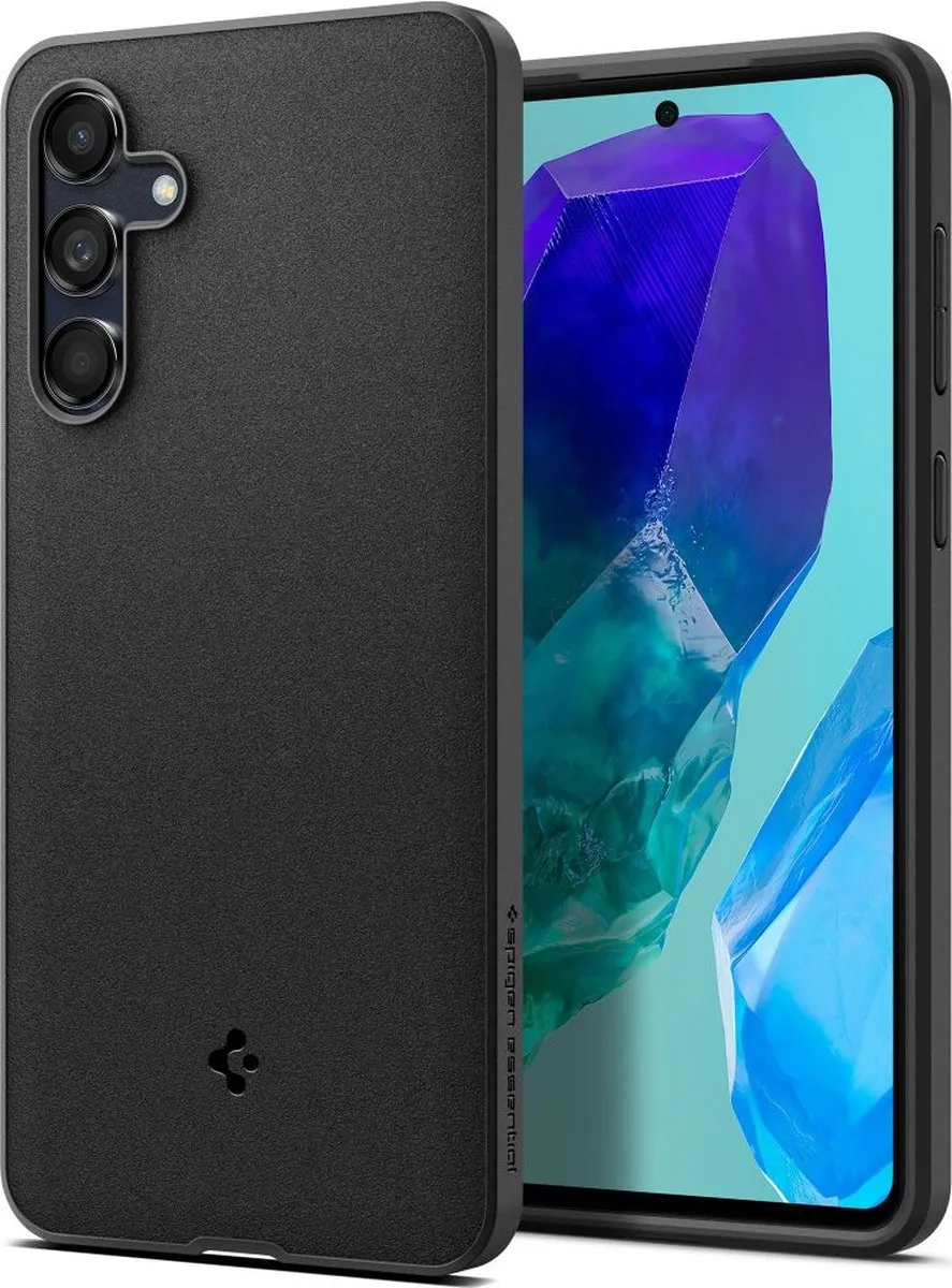 Spigen Essential Zandstralen Galaxy M55 5G Hoes - Mat Zwart - afbeelding 3 van 6