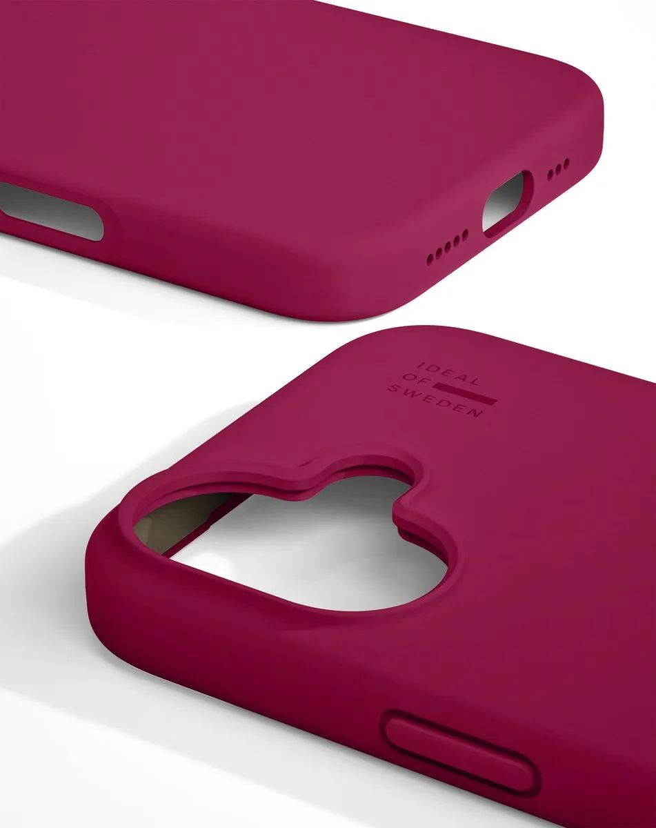 iDeal of Sweden iPhone 16 Silicone Hoes - Cranberry - IDSIC-I2461-521