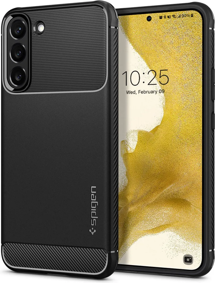 Spigen Rugged Armor ACS03952 Hoesje - Samsung Galaxy S22 Plus - Zwart