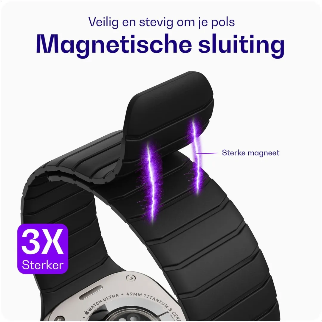 Buddi Fuse Magnetisch Bandje Apple Watch - 38/40/41/42mm - Zwart
