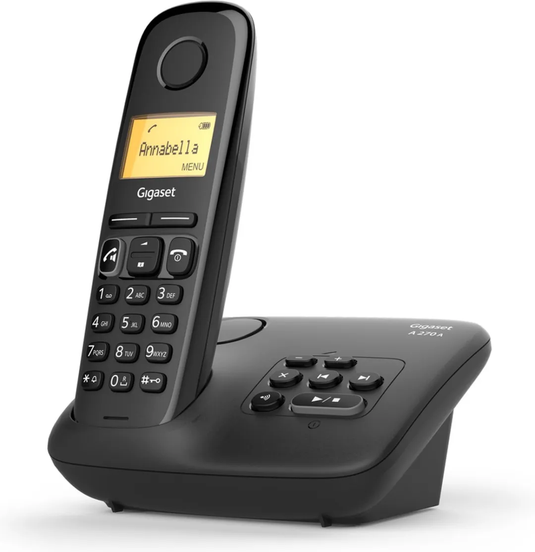 Gigaset A270A Quattro DECT Telefoon met Antwoordapparaat - 4 Handsets - Zwart