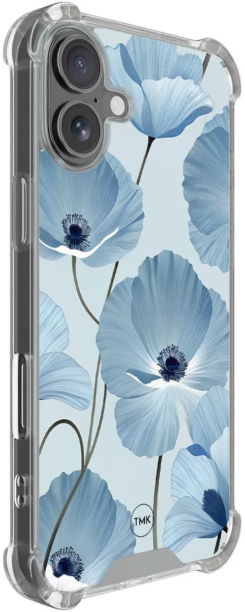 Casevibes iPhone 17 Shockproof Hoesje A/i17/S/024 - Blauw Bloemenveld