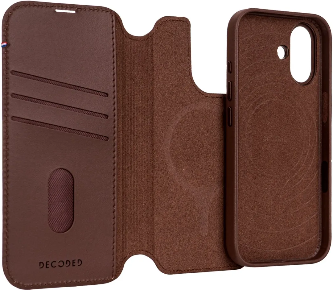 Decoded 2-in-1 Wallet Hoesje iPhone 17 - Premium ECCO Leer - Bruin