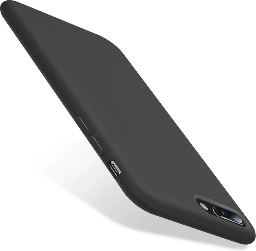 BMAX Siliconen Hoesje iPhone 8 Plus - Zwart - 7867496367