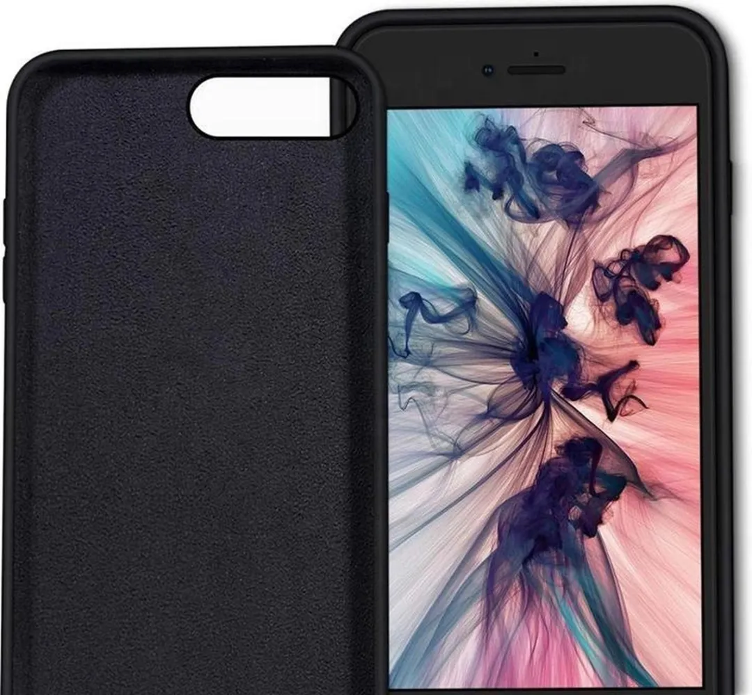 BMAX Siliconen Hoesje iPhone 8 Plus - Zwart - 7867496367