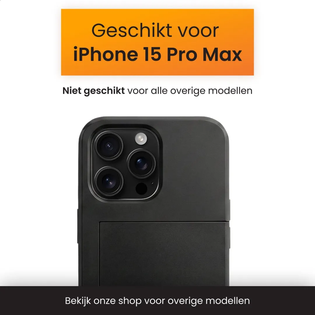 R2B Utrecht iPhone 15 Pro Max Hoesje - 3 Pasjes - Zwart