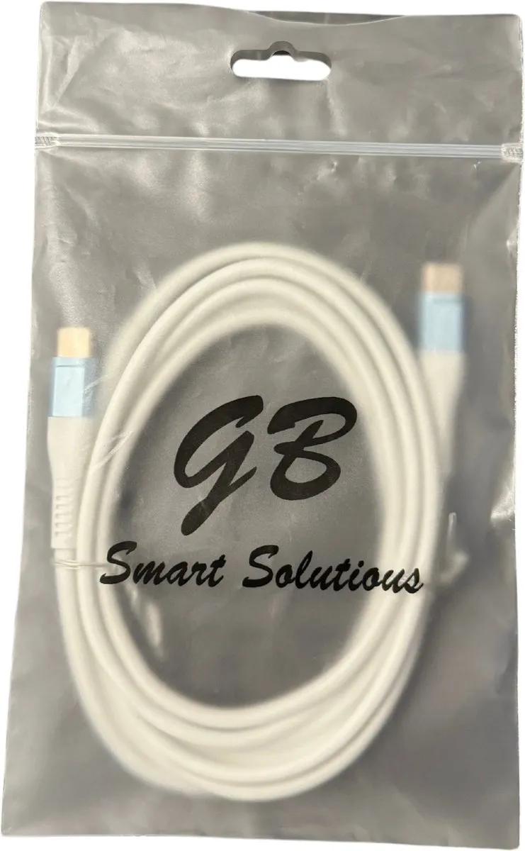 GB USB-C Oplaadkabel Quartz Blue 2m - 60W - Wit Blauw