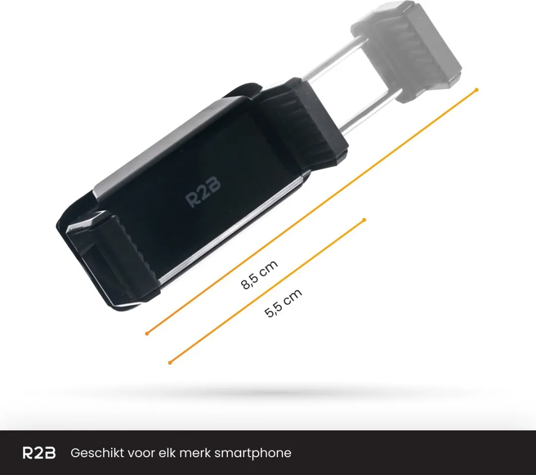 R2B Telefoonhouder Auto Ventilatie - 360° Rotatie - Zwart