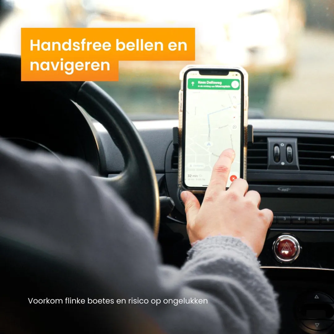 R2B Telefoonhouder Auto Ventilatie - 360° Rotatie - Zwart